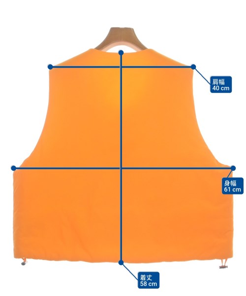 PaDD（パッド）ダウンジャケット/ダウンベスト オレンジ サイズ:L レディース/2200658986055