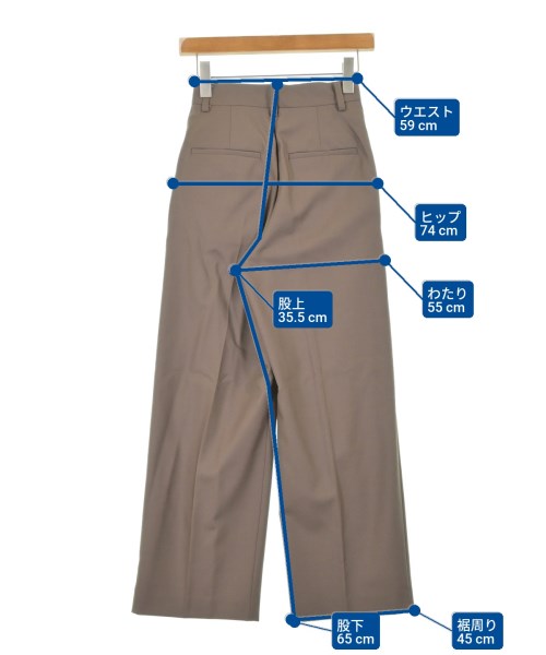 R'IAM-PLAGE（リアムプラージュ）スラックス 茶 サイズ:34(XS位) レディース/2200621256109