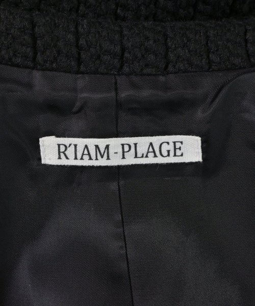 R'IAM-PLAGE（リアムプラージュ）ノーカラージャケット 黒 サイズ:38(M位) レディース/2200698944015