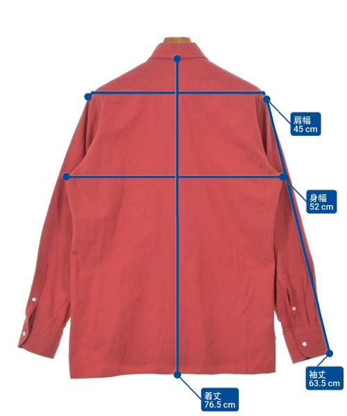 avancer（アヴォンシェル）カジュアルシャツ 赤 サイズ:48(L位) メンズ/2200644984201