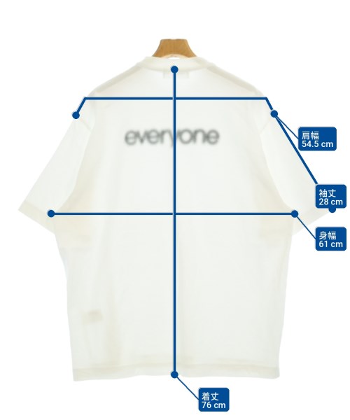 everyone（エブリワン）Tシャツ・カットソー 白 サイズ:XL メンズ