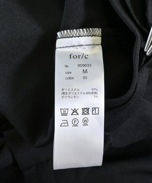 for/c（フォーシー）スラックス 黒 サイズ:M レディース/2200699856027