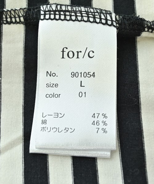 for/c（フォーシー）Tシャツ・カットソー 黒 サイズ:L レディース/2200710384126