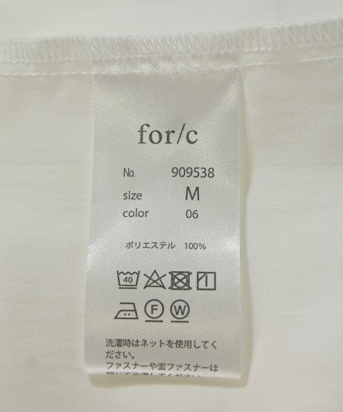 for/c（フォーシー）ブラウス 白 サイズ:M レディース/2200707671116