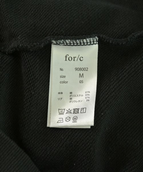 for/c（フォーシー）スウェット 黒 サイズ:M レディース/2200679157038