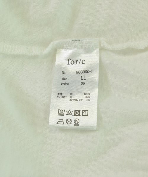 for/c（フォーシー）Tシャツ・カットソー 白 サイズ:LL(XL位) レディース/2200679157045