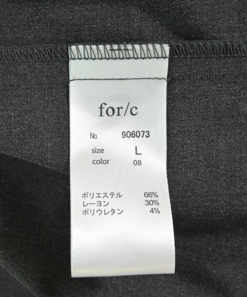 for/c（フォーシー）オールインワン/サロペット グレー サイズ:L レディース/2200687056040