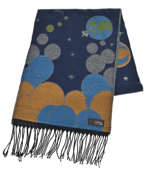 Lachique moi(ラシクモア)マフラー 紺 サイズ:-/2200665670183