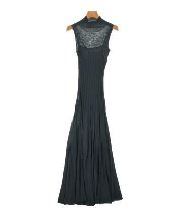 【新品未使用タグ付き】L'AUBE BLANC_ワンピース　M L'AUBE BLANC（ローブブラン）ワンピース 紺 サイズ:36(S位