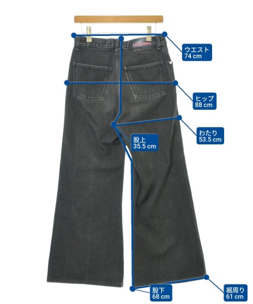 LU'U DAN（ルーダン）デニムパンツ 黒 サイズ:28(S位) メンズ/2200607904048