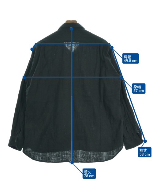 ABELIA EDOWARD GOUCHA（アベリアエドワードゴウチャ）カジュアルシャツ 黒 サイズ:3(L位) メンズ/2200628973023