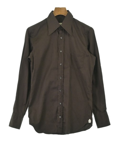HUSBANDS(ハズバンズ)カジュアルシャツ 茶 サイズ:XS/2200665832062