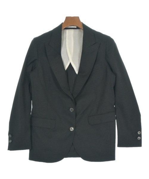 soutien collar(ステンカラー)カジュアルジャケット 黒 サイズ:38(M位)/2200641878176