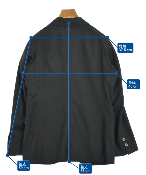 soutien collar（ステンカラー）テーラードジャケット 黒 サイズ:40(M位) レディース/2200664055035