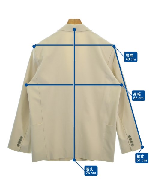 STUDIO DOE（スタジオドゥ）テーラードジャケット 白 サイズ:S レディース/2200635418050