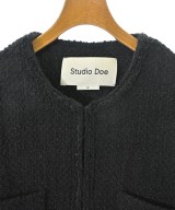 STUDIO DOE（スタジオドゥ）ノーカラージャケット 黒 サイズ:M レディース/2200685165010