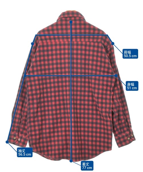 PURITAN（ピューリタン）カジュアルシャツ 赤 サイズ:M メンズ/2200627490040