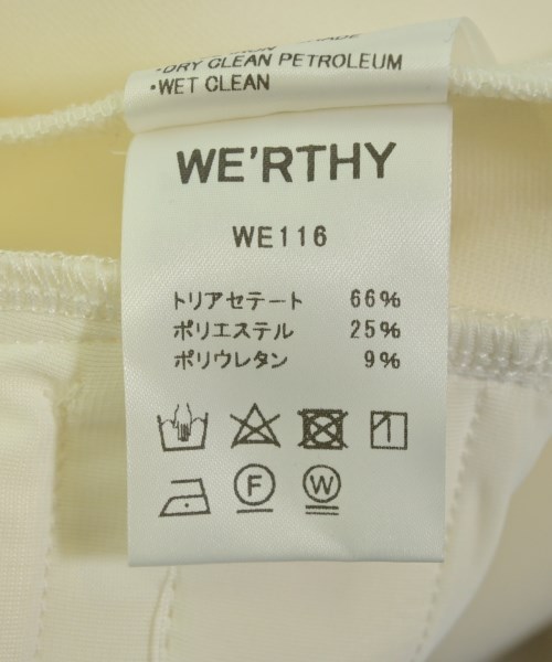 WE'RTHY（ワーシー）スラックス 白 サイズ:S レディース/2200715858073
