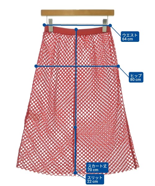 yae（ヤエ）ロング・マキシ丈スカート 赤 サイズ:F レディース/2200679354017