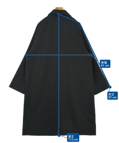 NOIR ET BLANC（ノワールエブラン）ステンカラーコート 黒 サイズ:L メンズ/2200647115015