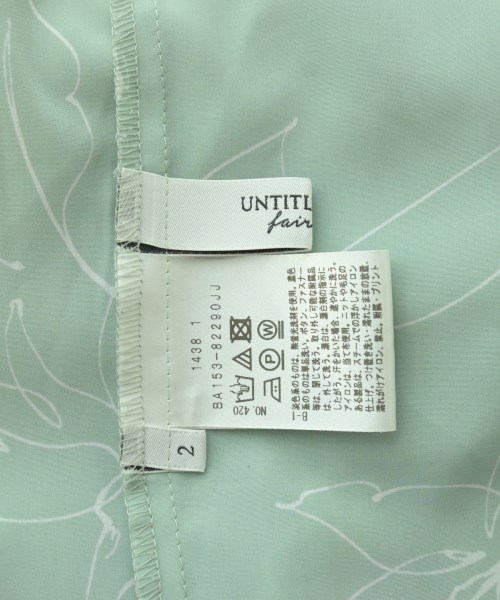 UNTITLED fairy shade（アンタイトルフェアリーシェード）ブラウス 緑 サイズ:2(M位) レディース/2200668208093