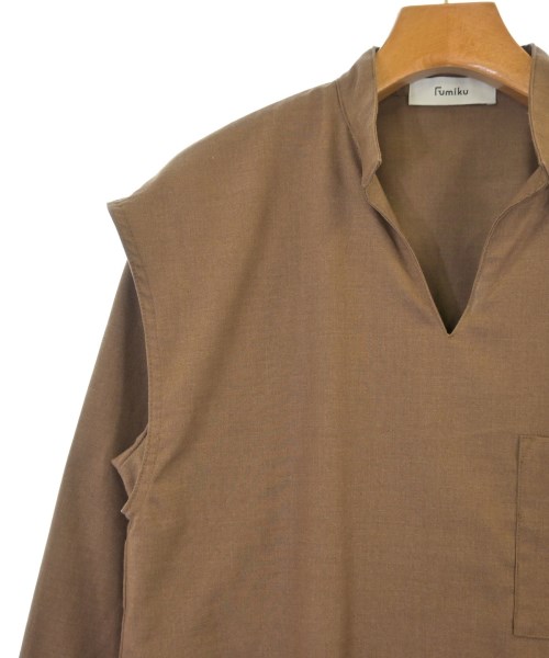 Fumiku（フミク）シャツワンピース 茶 サイズ:F レディース/2200622302287