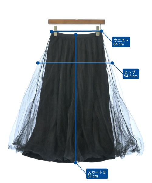 LARUTA（ラルータ）ロング・マキシ丈スカート 黒 サイズ:F レディース/2200646154039