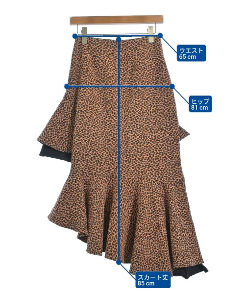 RIV NOBUHIKO（リブノブヒコ）ロング・マキシ丈スカート オレンジ サイズ:-(S位) レディース/2200679209034