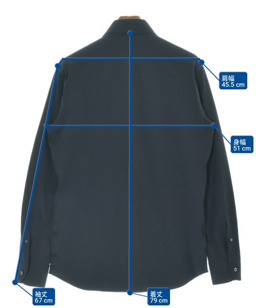 Glanshirt（グランシャツ）カジュアルシャツ 紺 サイズ:40(L位) メンズ/2200704888135
