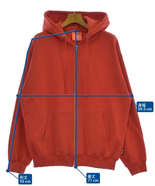 TRIBE WEAR（トライブウェア）パーカー 赤 サイズ:L メンズ/2200621497014