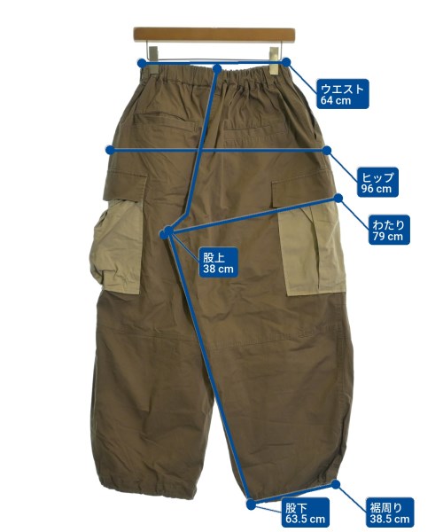 TW（トゥ）カーゴパンツ 茶 サイズ:F レディース/2200631314073