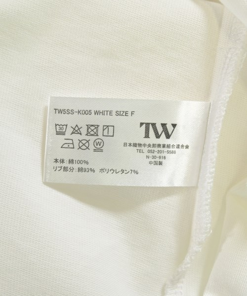 TW（トゥ）Tシャツ・カットソー 白 サイズ:F レディース/2200713261080