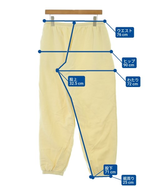TW（トゥ）スウェットパンツ 黄 サイズ:F レディース/2200688827014
