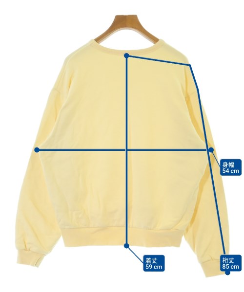 TW（トゥ）スウェット 黄 サイズ:F レディース/2200688827021