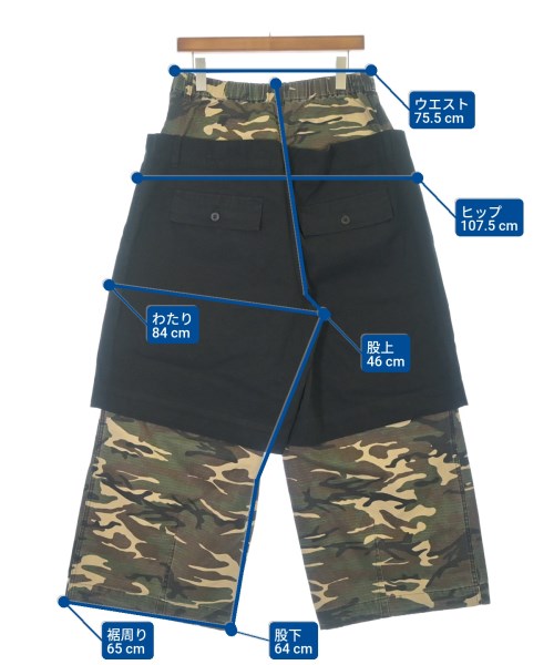 ANGLAN（アングラン）カーゴパンツ 黒 サイズ:-(L位) メンズ/2200645349160