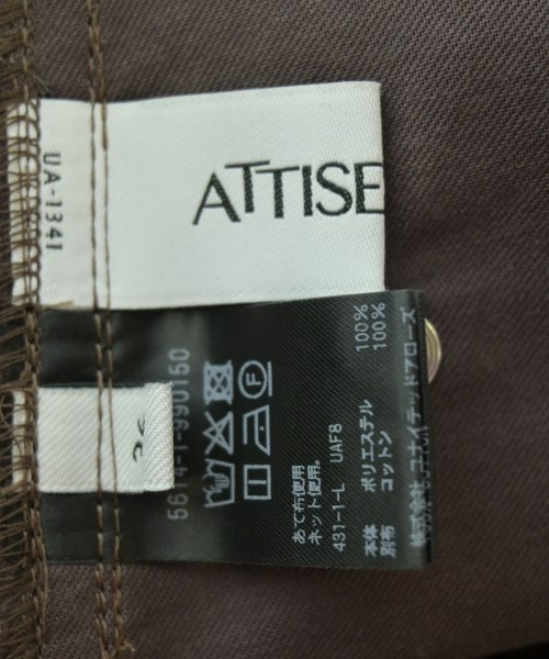 ATTISESSION（アティセッション）スラックス 茶 サイズ:36(S位) レディース/2200712214018