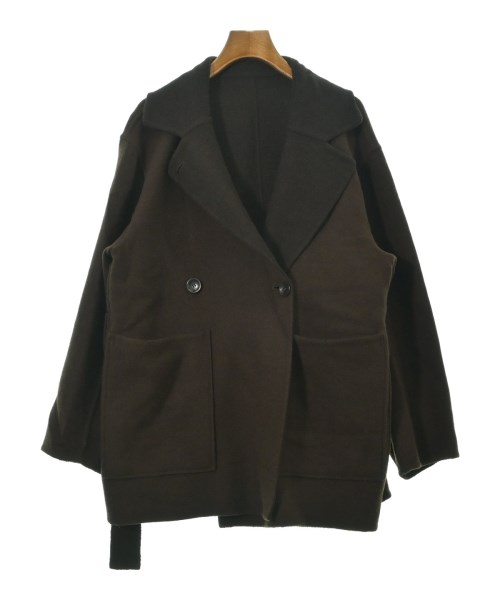 ATTISESSION(アティセッション)ステンカラーコート 茶 サイズ:36(S位)/2200649188017