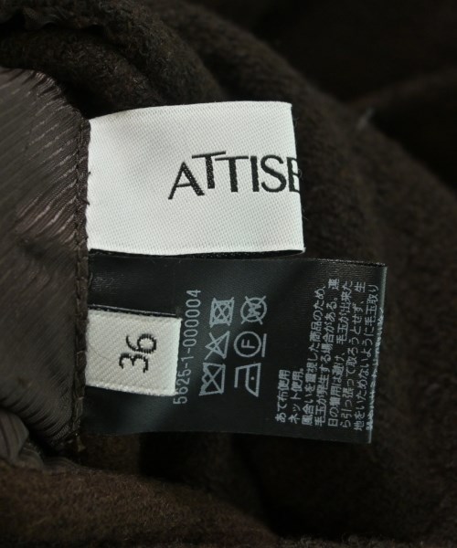 ATTISESSION（アティセッション）ステンカラーコート 茶 サイズ:36(S位) レディース/2200649188017