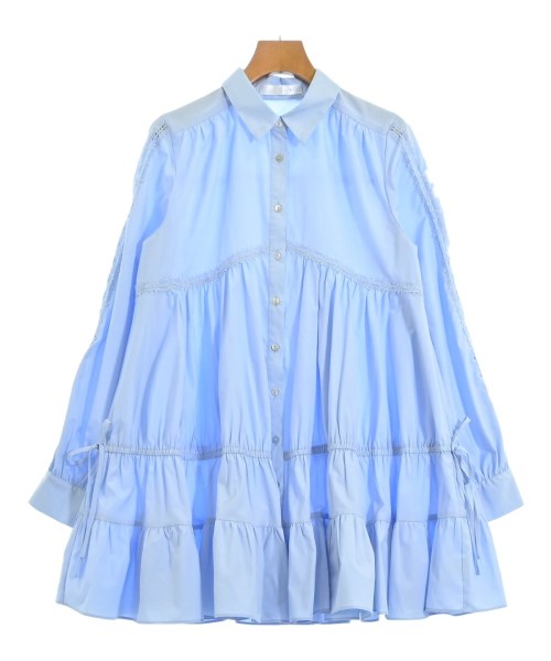 LILLIAN CARAT(リリアンカラット)ブラウス 青 サイズ:2(M位)/2200673698018