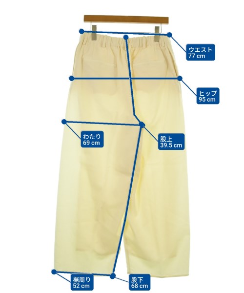 nonnotte（ノノット）スラックス 白 サイズ:4(XL位) メンズ/2200650453036