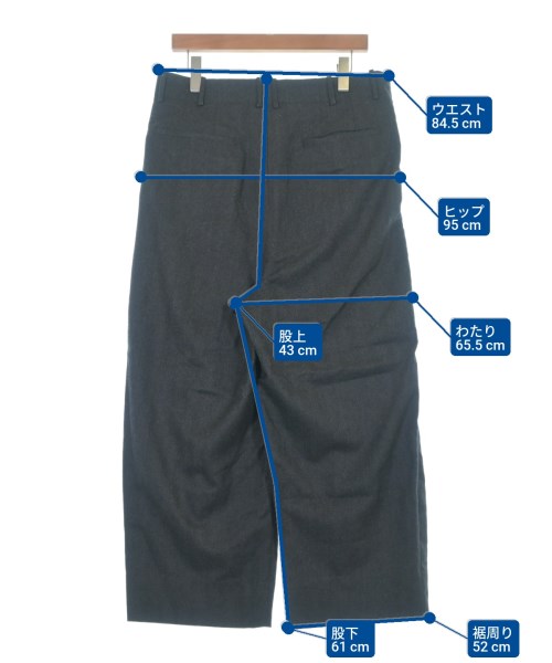 nonnotte（ノノット）スラックス グレー サイズ:4(XL位) メンズ/2200667494022