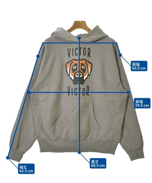 VICTOR VICTOR（ヴィクターヴィクター）パーカー グレー サイズ:L メンズ/2200654273050