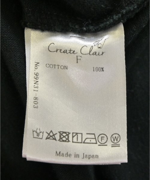 Create Clair（クリエイトクレイル）Tシャツ・カットソー 黒 サイズ:F レディース/2200710552020