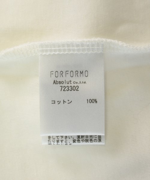 FORFORMO（フォルフォルモ）Tシャツ・カットソー 白 サイズ:2(M位) レディース/2200720466386