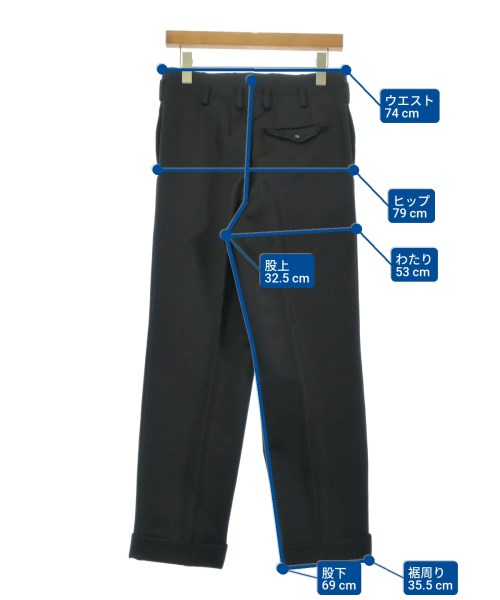 Fumiya Hirano THE TROUSERS（フミヤヒラノトラウザーズ）スラックス 黒 サイズ:36(S位) メンズ/2200628213105