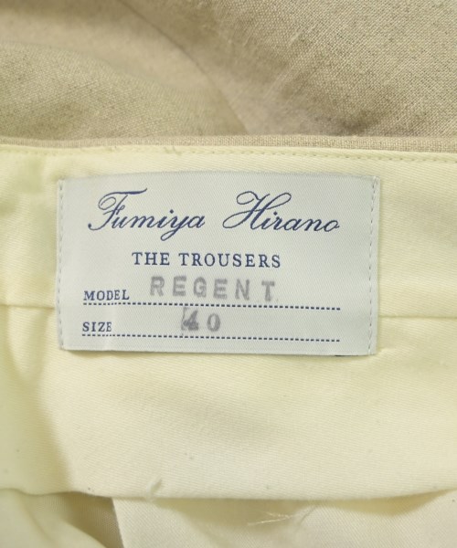 Fumiya Hirano THE TROUSERS（フミヤヒラノトラウザーズ）スラックス ベージュ サイズ:40(L位) メンズ/2200671397142