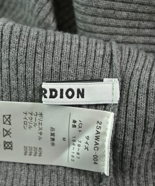 A CCORDION（アコーディオン）ワンピース グレー サイズ:M レディース/2200661018033