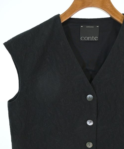 conte（コンテ）ベスト 黒 サイズ:-(L位) レディース/2200679013037