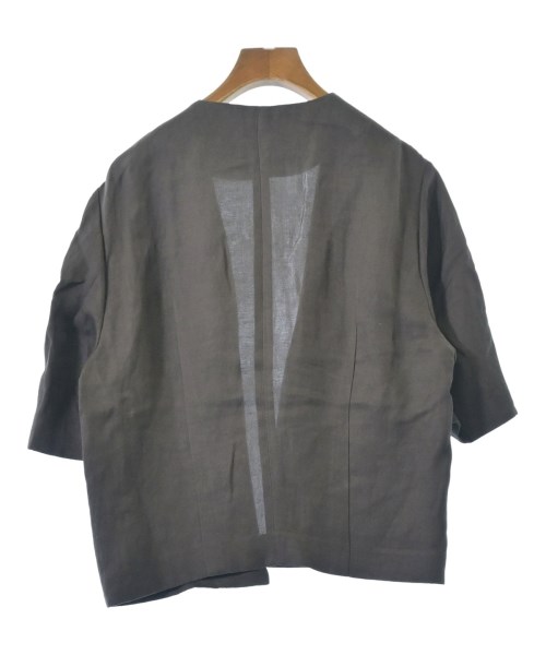 conte（コンテ）ノーカラージャケット 茶 サイズ:F レディース/2200657675424