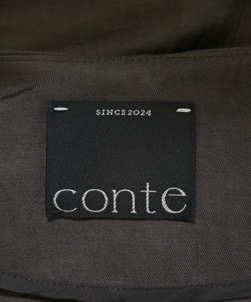 conte（コンテ）ノーカラージャケット 茶 サイズ:F レディース/2200657675424